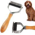Dematting Comb for Dogs, Undercoat Rake Grooming Tool For Matted Pet Hair | Best Dematting Brush For Doodles & Poodles, Detangling De Matted Hair, Tool For Removing Shedding Fur, Cat Deshedder Brushes