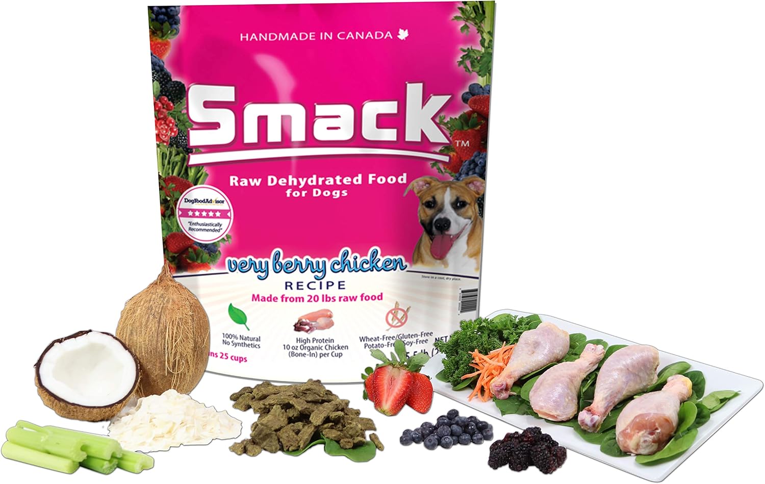 Berry Chicken Dog Food by Smack