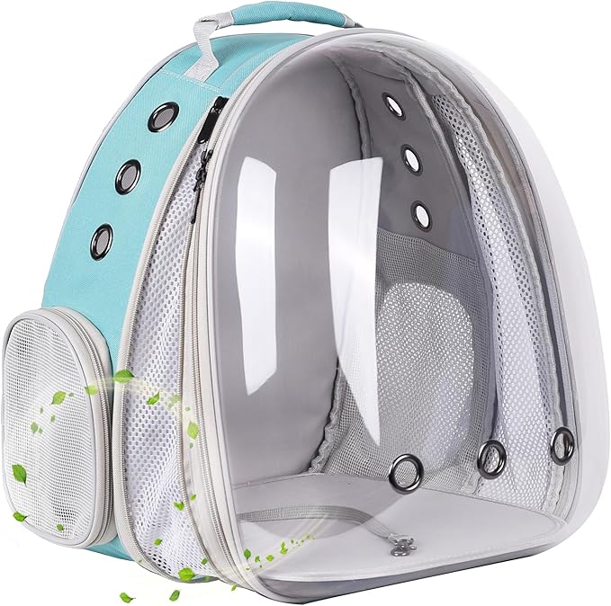 Front Expandable Cat Backpack Carrier, Fit up to 20 lbs, Space Capsule Bubble Window Pet Carrier Backpack for Large Fat Cat and Small Puppy