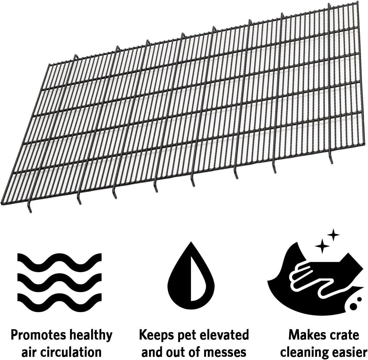 MidWest Homes for Pets Floor Grid for Dog Crate | Elevated Floor Grid Fits Midwest Folding Metal Dog Crate Models 1542U, 1542DDU, 1642U, 1642DDU, 742UP, 442, 442DD