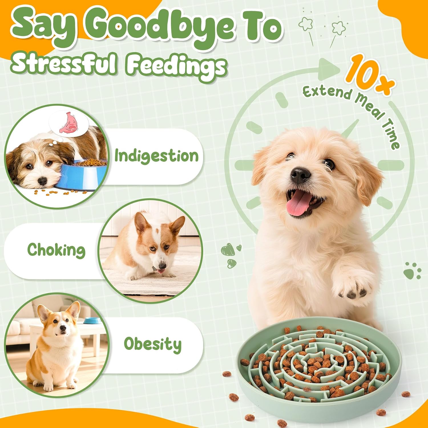 KIPRITII Dog Enrichment Toys with Lick Mat, Puzzle Toy & Slow Feeder | For Small & Medium Dogs,Healthy Eating Habits,Mental Stimulation,Keeps Dogs Engaged
