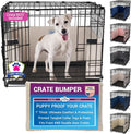 Pet Dreams Dog Crate Bumper - Patented Comfy Liner & Dog Tail Protector for Inside Crate, Fits iCrate Cages 18, 24, 30, 36, 42, 48 Inches (Ivory, Small, 24")