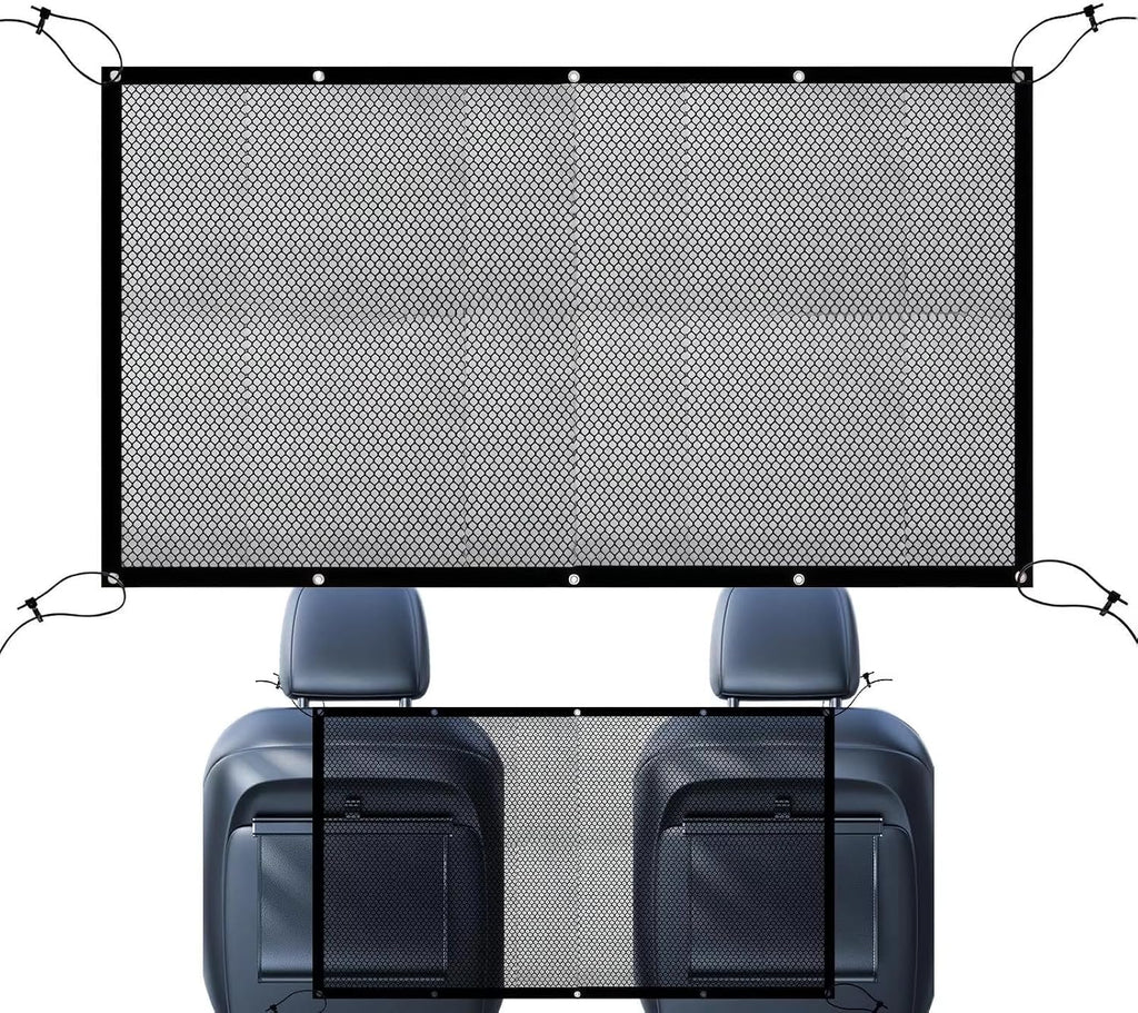 Car Pet Barrier Mesh for RAM Promaster 2500 City - Heavy Duty Breathable Divider with Adjustable Buckles for Backseat Safety, Durable Anti-Bite Net for Dogs and Cats