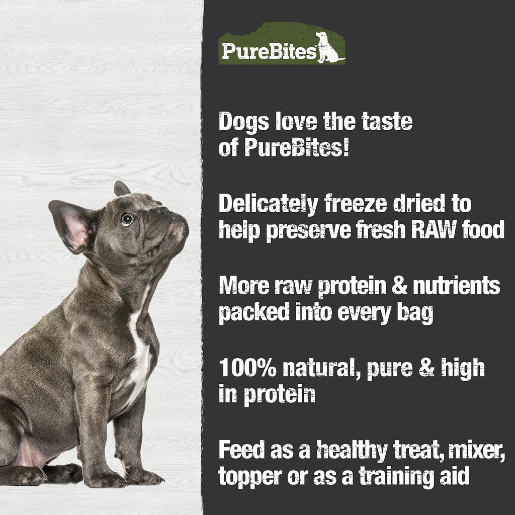 PureBites Beef Single Ingredient Freeze Dried Dog Treats, 11 oz | 100% Beef, Freeze Dried Raw in USA, High-Value Training Reward, 5 Calories/Treat, No Fillers
