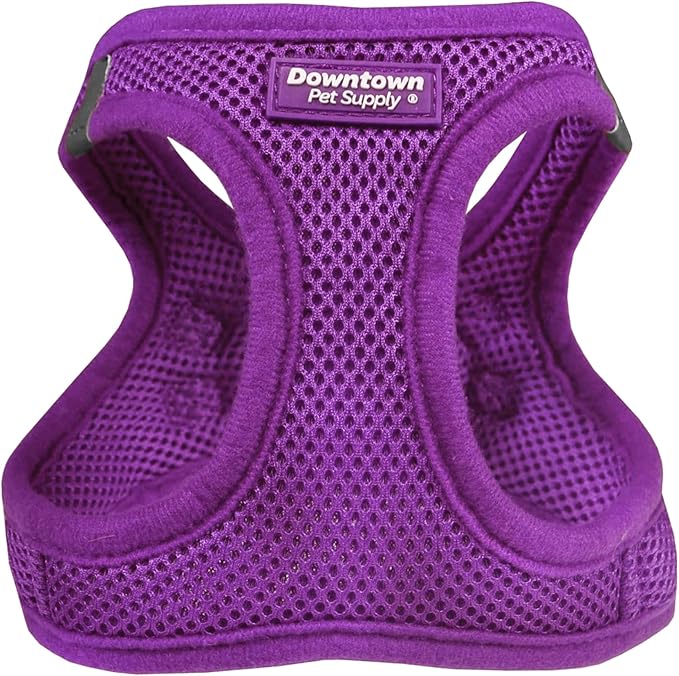 Downtown Pet Supply Step-in Dog Harness – No Pull, Adjustable Padded Mesh with Reflective Trim, Secure Buckle Strap – Comfortable & Breathable Small Dog Harness, Large, Purple