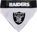 Pets First NFL DOG BANDANA - LA RAIDERS REVERSIBLE PET BANDANA. 2 Sided Sports Bandana with a PREMIUM Embroidery TEAM LOGO, Small/Medium. - 2 Sizes & 32 NFL Teams available, Los Angeles Raiders
