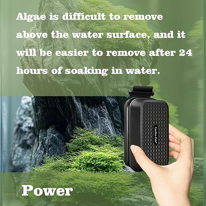 Carefree Fish Aquarium Super Strong Magnetic Cleaner for Glass Fish Tank Magnet Brush with Algae Scrapers Floating