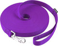 AmaGood Dog/Puppy Obedience Recall Training Long Dog Leash- 20 feet 30 feet 50 feet 15 feet Long Leash for Dogs Training,Recall,Play,Safety,Camping (Purple, 30 Foot (Pack of 1))
