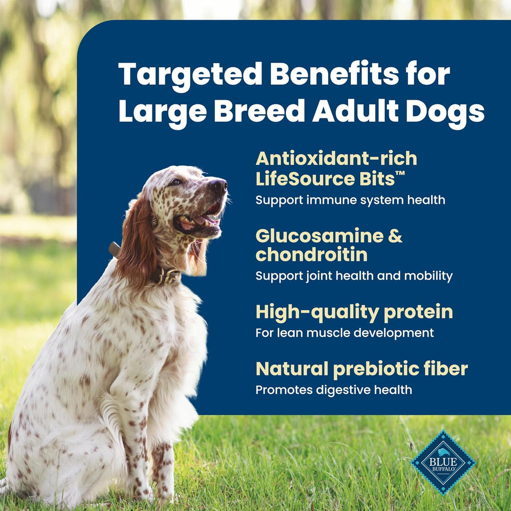 Blue Buffalo Life Protection Formula Chicken Large Adult Dog Food, 34 lb | Real Chicken #1 Ingredient, Antioxidant-Rich LifeSource Bits, Glucosamine Supports Joint Health & Mobility in Large Breeds