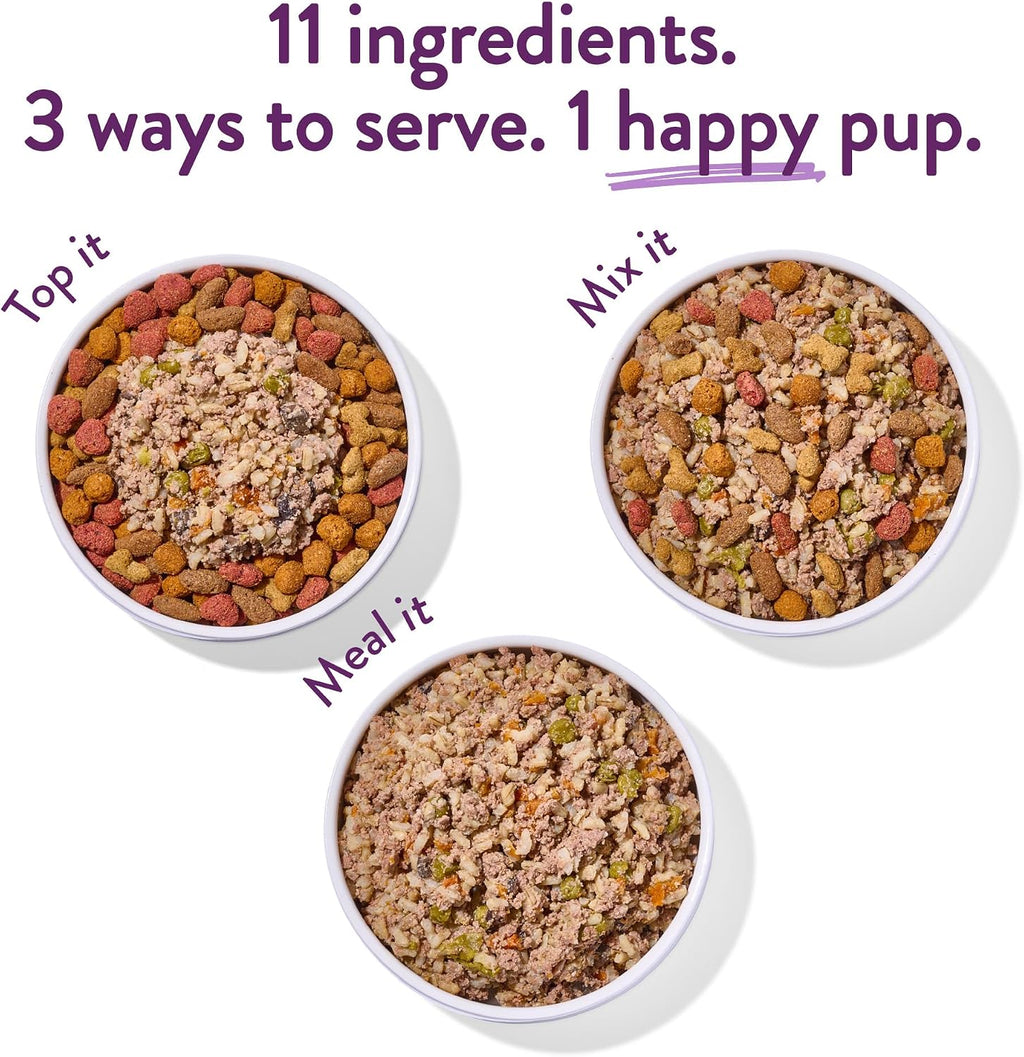 Portland Pet Food Company Fresh, Human Grade Dog Food Topper & Meal 8 Pack | Shelf-Stable 9 oz Pouch, Lamb & Rice Limited-Ingredient, Healthy Wet Dog Food & Meal Mix In, All Life Stages, USA Sourced