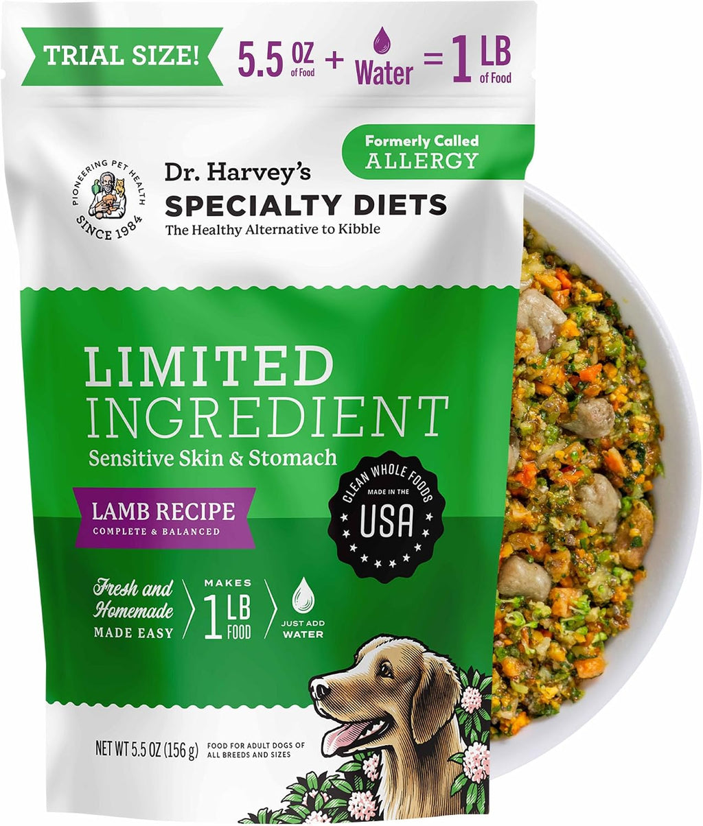 Dr. Harvey's Limited Ingredient Dog Food, Lamb, Trial Size | for Dogs with Food Sensitivities - Trial Size, 5.5 oz