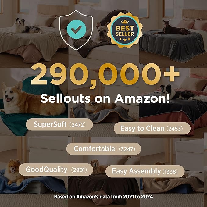 Bedsure Waterproof Blanket for Bed - Sherpa Fleece Waterproof Dog Blankets for Large Dogs, Pet Blankets for Bed/Couch/Dog Crate, Soft Plush Reversible Furniture Protector, King Size, 108"x86", Black
