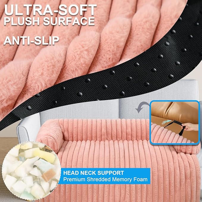 Wn's Day Luxurious Dog Couch Bed, Washable Calming Dog Couch Cover, Removable Couch Protector for Dogs, Waterproof Sofa Bed, Pet Bed Mats for Couch, Pet Couch Covers for Sofa(Pink, XL)