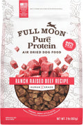 Full Moon® Pure Protein Air Dried Dog Food Ranch Raised Beef Recipe 2lb | Human Grade, Protein-rich, Jerky-like texture, Shelf-stable, 90% meat