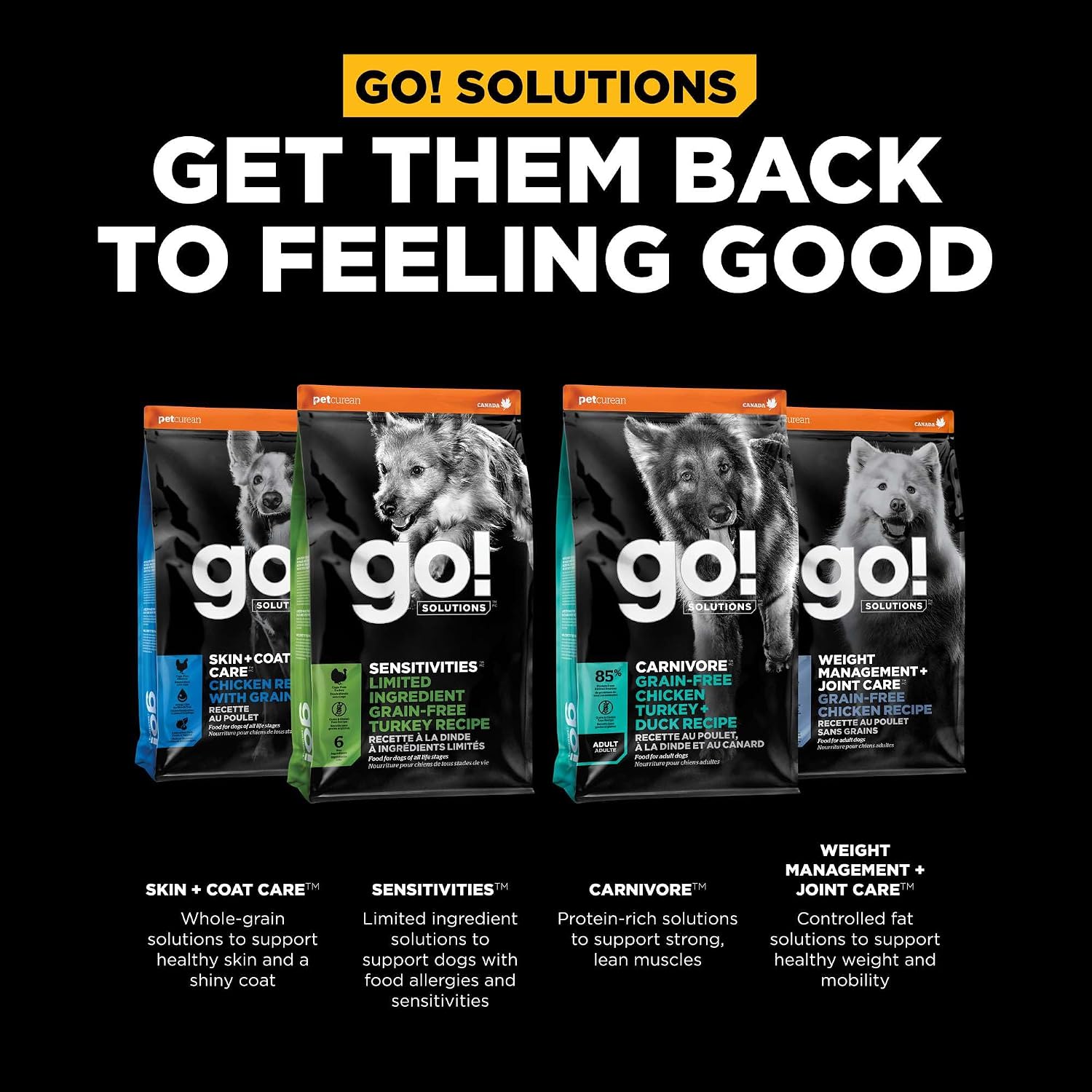 Go! Solutions Digestion + Gut Health Chicken Dry Dog Food, 3.5 lb | Fiber-Rich Kibble for Gastrointestinal & Digestive Wellness, Supports Sensitive Stomachs, For Puppies, Adults & Seniors