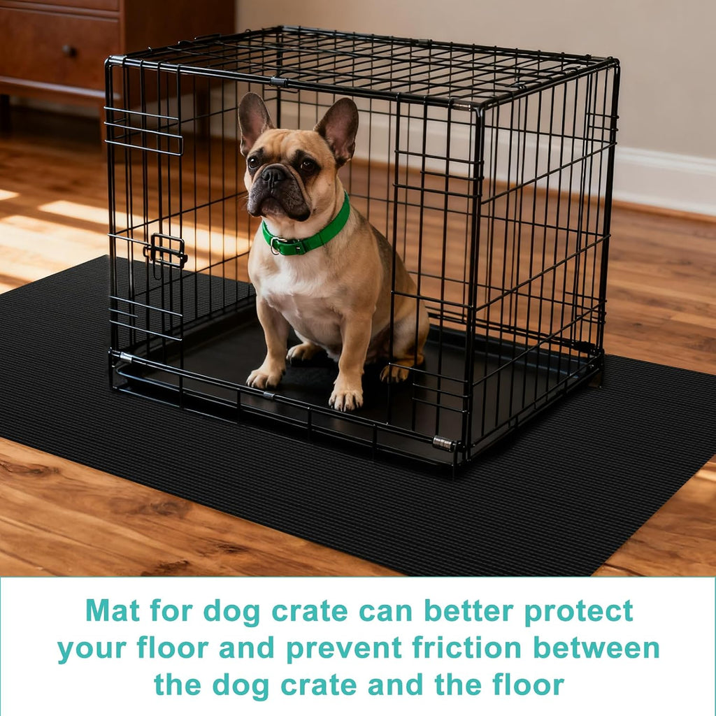 Dog Crate Mat, Pet Crate Floor Protection Mat, Mat for Under Dog Crate, 31.5" x 51.2" Cut To Fit Design Washable Floor Covering Reusable Waterproof Non Slip Rug Whelping Pad for Pet (XXX Large