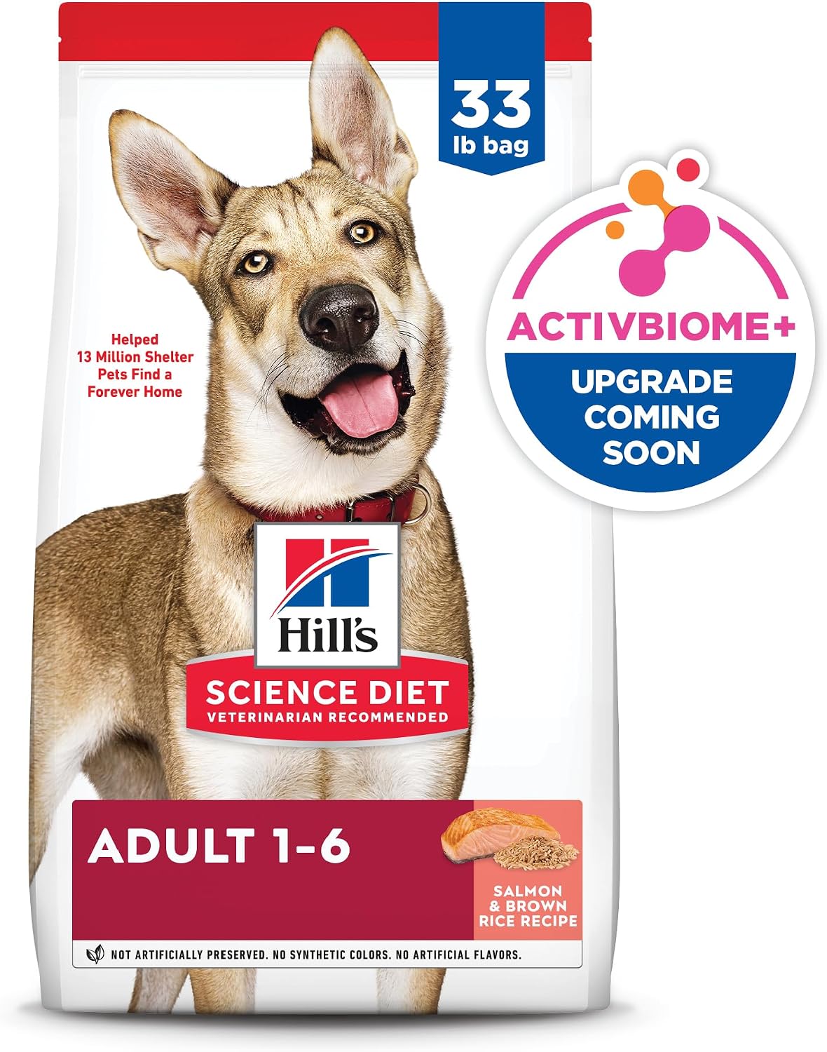 Hill's Science Diet Adult 1-6 Dry Dog Food | #1 Veterinarian Recommended, Salmon & Brown Rice, 33 lb. Bag