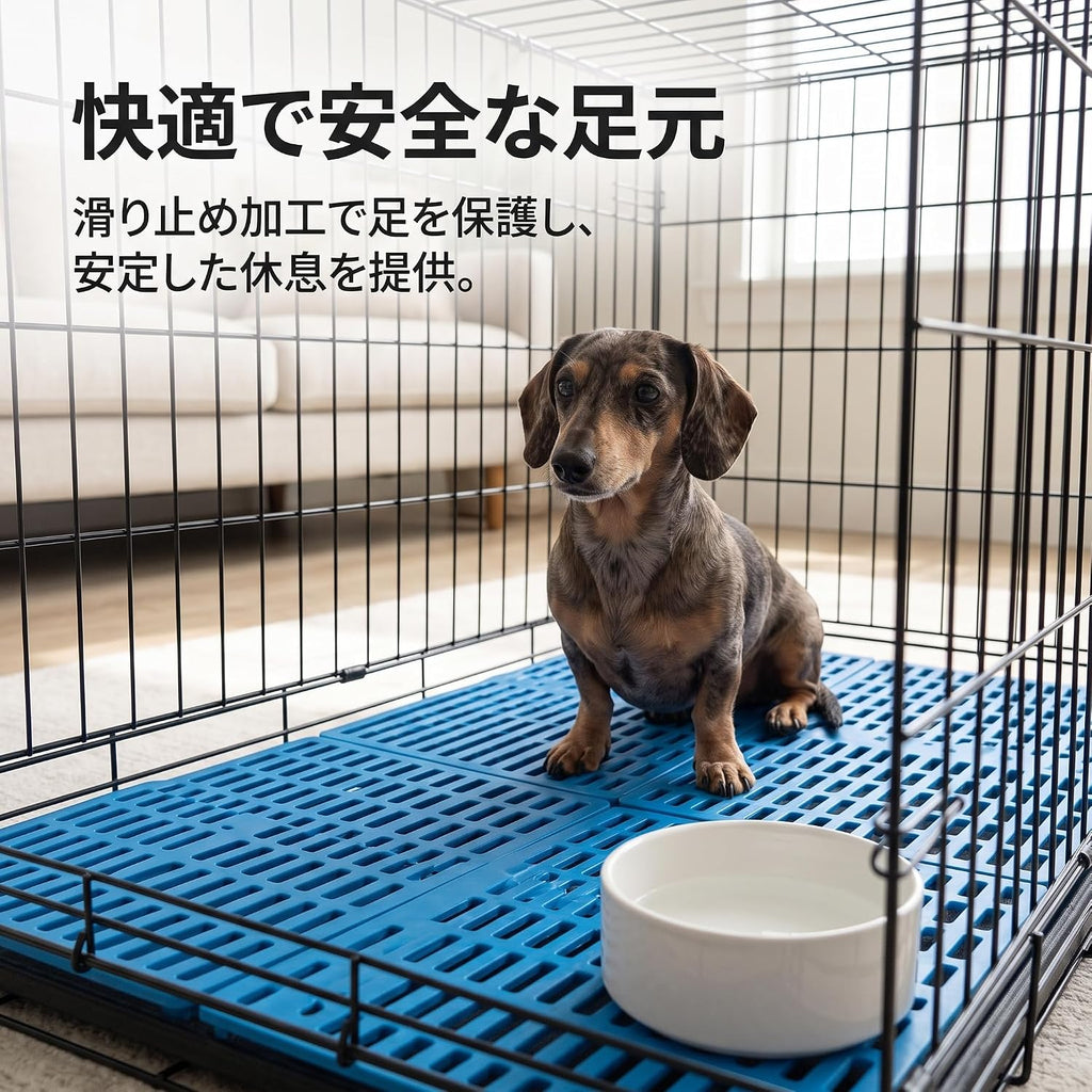 Cage Floor Grid Cage Mat Hutch Crate with Surface and Easy Care for Daily Use Suitable for Dog crates hutches Small pet enclosures, Pink, 42 * 33 * 1cm A Model Small 2
