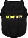 Discover Cozy Cotton Canine Wear: Soft, Lightweight, and Breathable Dog Shirt Vest with Eye-Catching Graphics(Security), Keeping Your Furry Friend Warm and Comfy! Black 3XL