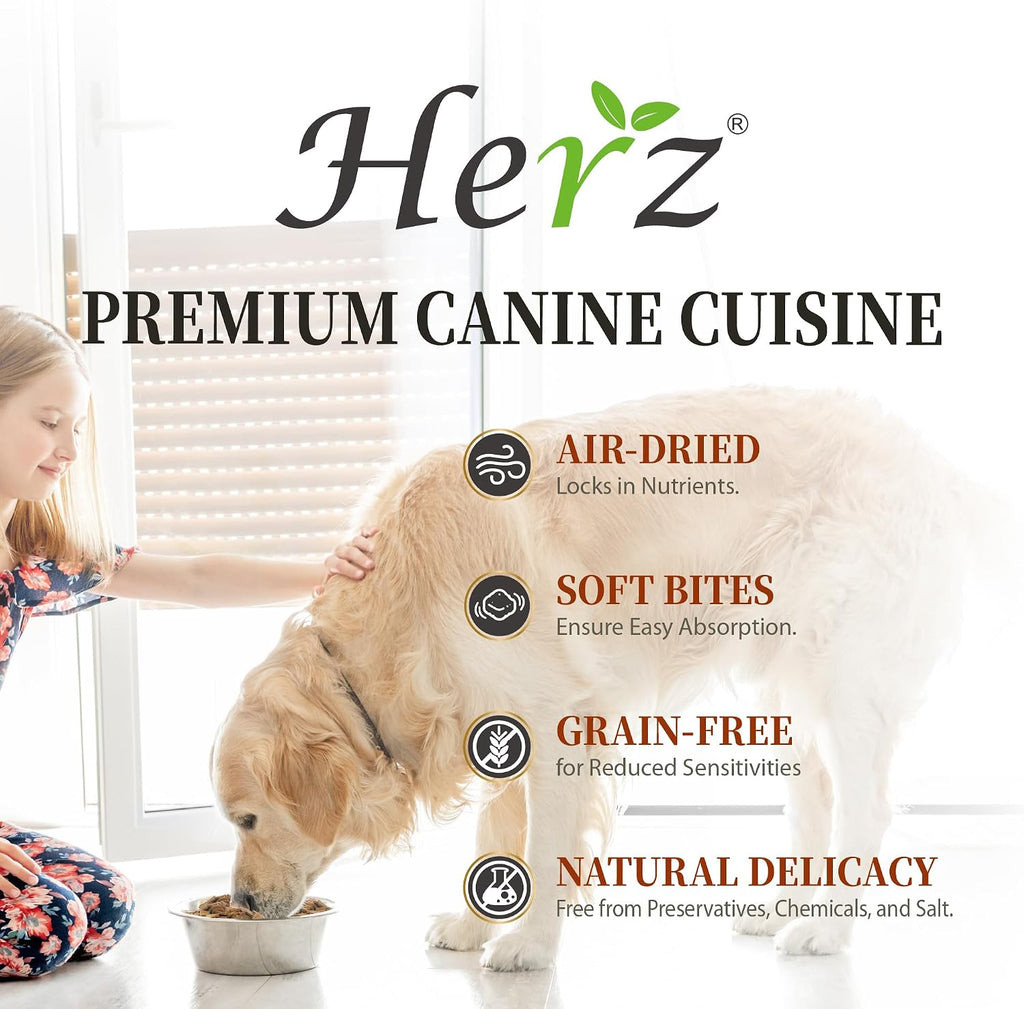 Herz Air-Dried Dog Food, High Protein, Lamb & Duck Liver 1 lb