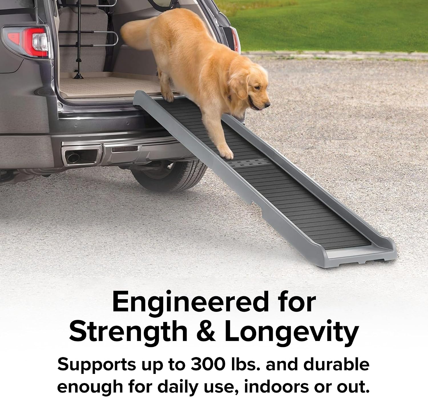 WeatherTech PetRamp - Non-Slip, Portable Dog Ramp for Large Dogs to 300 Pounds, 67" x 15" - Traction Grip Ramp, Easy Access for Pets to Car, SUV, Truck, Bed, Couch & Other Home Areas