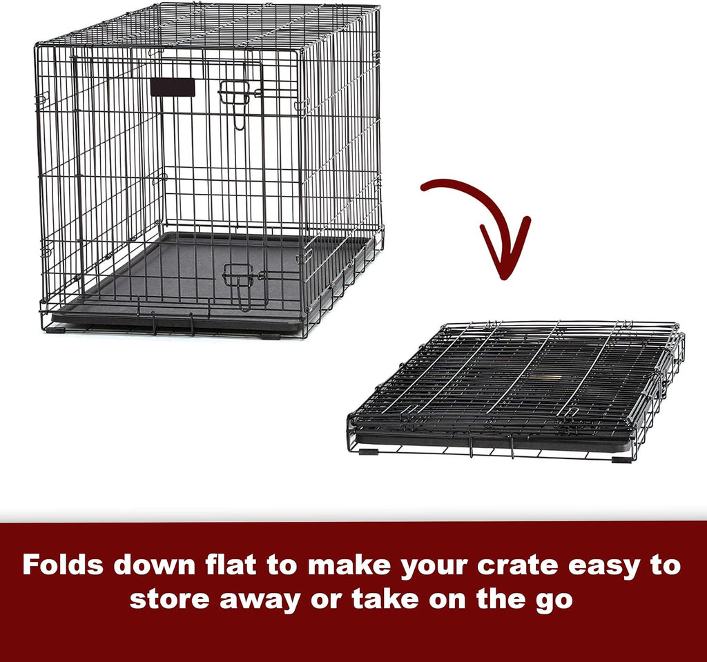 MidWest Homes for Pets Ultima Pro Heavy-Duty 42-Inch Dog Crate, Ultra-Strong Steel Double Door Pet Cage for Large Breeds, Accessories Included