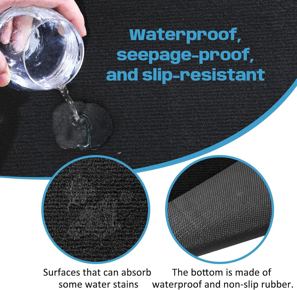46" x 60" x 0.23" Dog Crate Mat, Extra Large Size, Non-Slip and Waterproof, Washable, Reusable, Can Be Cutting to the Appropriate Aize, Protects Floors, Soft and Absorbent Surface, Rubber Bottom