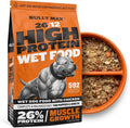 Bully Max Wet Dog Food for Adults & Puppies - Dehydrated High Protein Instant Fresh Soft Dog Food with Chicken - Healthy Muscle Growth for Small & Large Breeds - 2 Dry Pounds (Makes 5.5 lbs. Wet Food)