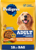 Pedigree Complete Nutrition Dry Dog Food, Chicken & Vegetable, 18 lb | Nutrient boost, prebiotic fibers, 36 vitamins & minerals, Omega 6 & Zinc, natural flavors, supports skin & coat
