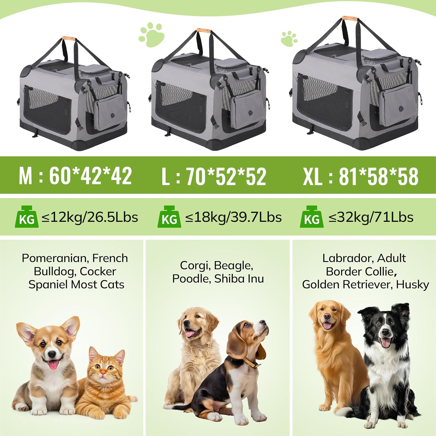 Morpilot Portable Collapsible Dog Crate