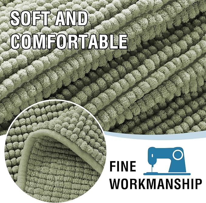 H.VERSAILTEX Plush Chenille Couch Cover for 3 Cushion Couch Anti Slip Washable Sofa Slipcovers Soft and Durable Furniture Protector for Dogs Cats Kids (27.5" x 82", Sage)