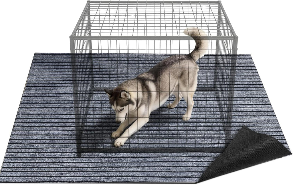 74 * 60 * 0.3inch Dog Crate Floor Protection Mat Kennel Mat to Protect Floors Non-Slip Absorbs Urine Water Resistant Pad Under Pet Cage Mat for Floor Protecting Kennel Training
