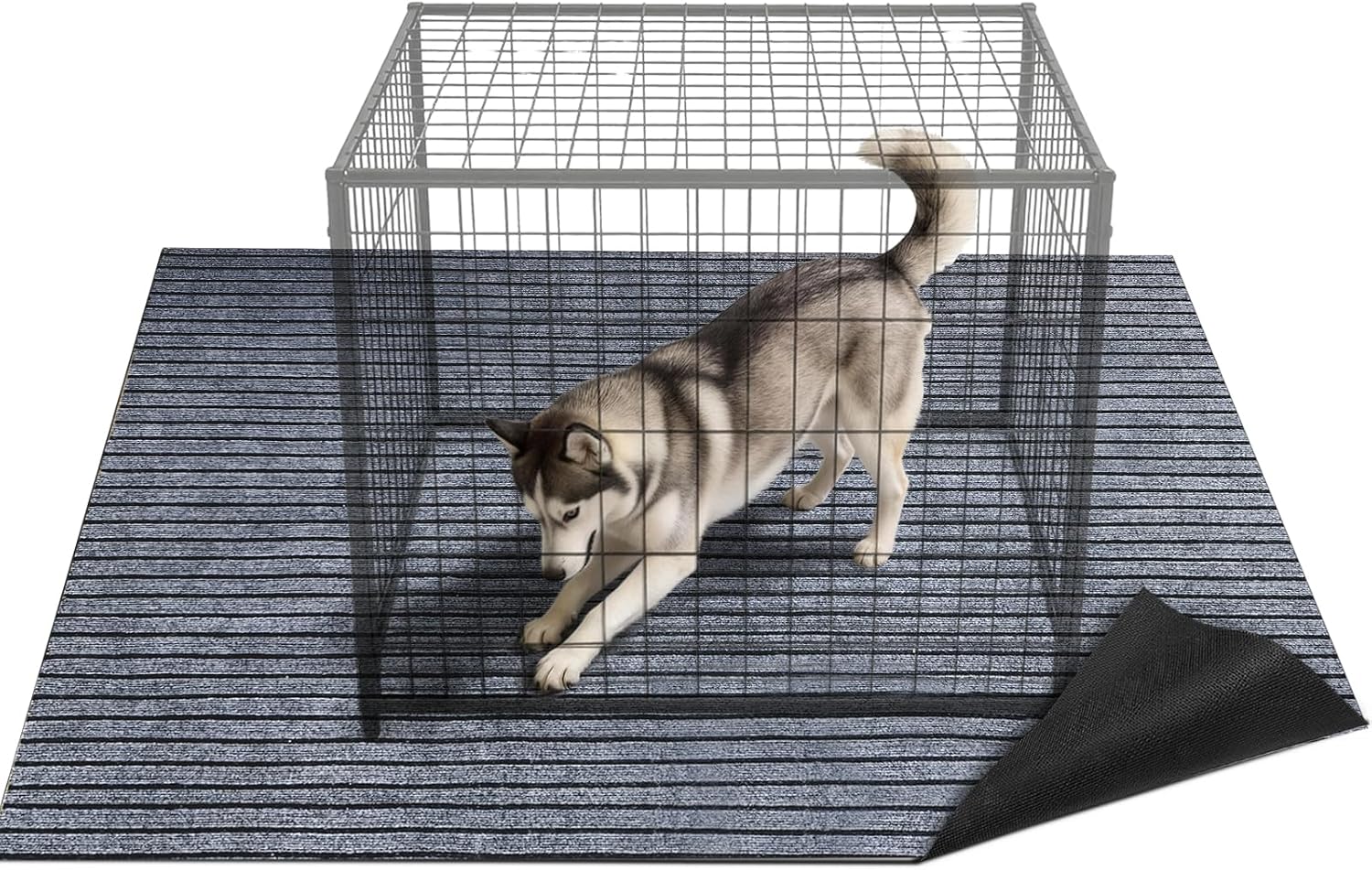 74 * 60 * 0.3inch Dog Crate Floor Protection Mat Kennel Mat to Protect Floors Non-Slip Absorbs Urine Water Resistant Pad Under Pet Cage Mat for Floor Protecting Kennel Training