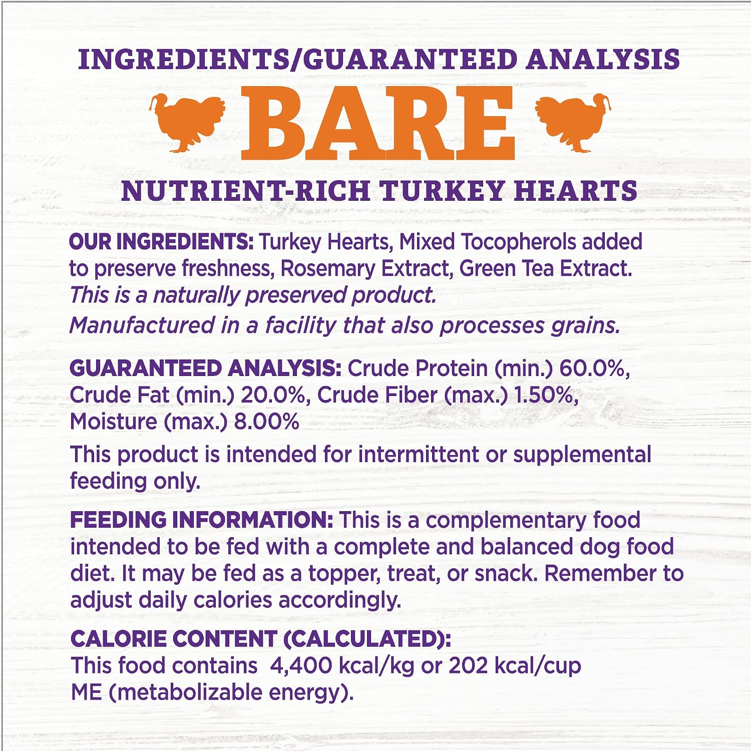 Wellness Bowl Boosters Bare Freeze Dried Turkey Dog Food Topper for Small, Medium, and Large Breeds, Grain Free, Natural, 4 oz Bag