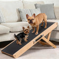 Dog Ramp for Couch – Non-Slip, Sturdy Build Foldable Wooden Dog Ramp – Supports up to 200 lbs – 7 Adjustable Heights (14"–20.5") – Enhanced Stability – Birchwood Pet Ramp for Small Dogs – Natural
