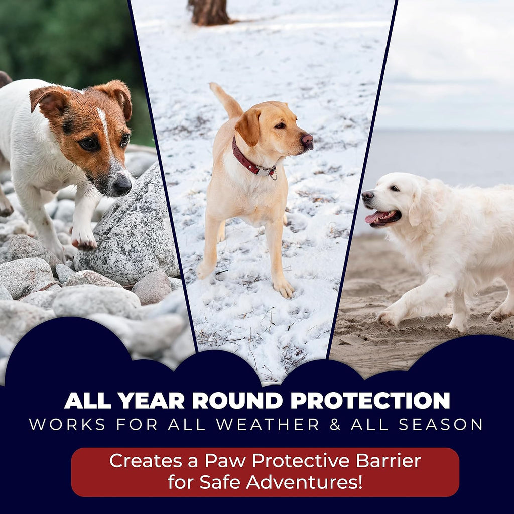 Dog Paw Pad Balm - 3-in-1 Lick Safe Soother & Moisturizer& Lotion for Dog Paws Nose, Elbow, Snout - Natural, Quick-Drying, Non-Sticky - All-Weather Cat Paw Balm Cream- 3.5 Oz/100Gram | 3-in-1 Lick Safe Soother & Moisturizer& Lotion for Dog Paws Nose