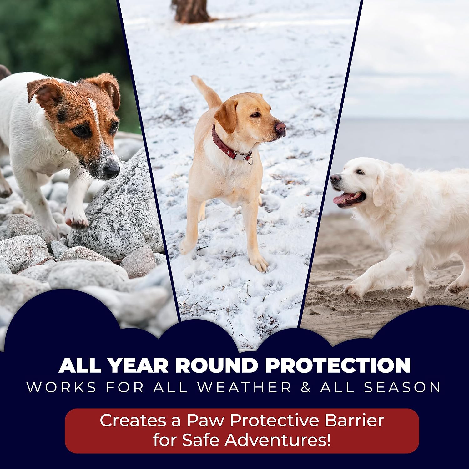 Dog Paw Pad Balm - 3-in-1 Lick Safe Soother & Moisturizer& Lotion for Dog Paws Nose, Elbow, Snout - Natural, Quick-Drying, Non-Sticky - All-Weather Cat Paw Balm Cream- 3.5 Oz/100Gram | 3-in-1 Lick Safe Soother & Moisturizer& Lotion for Dog Paws Nose