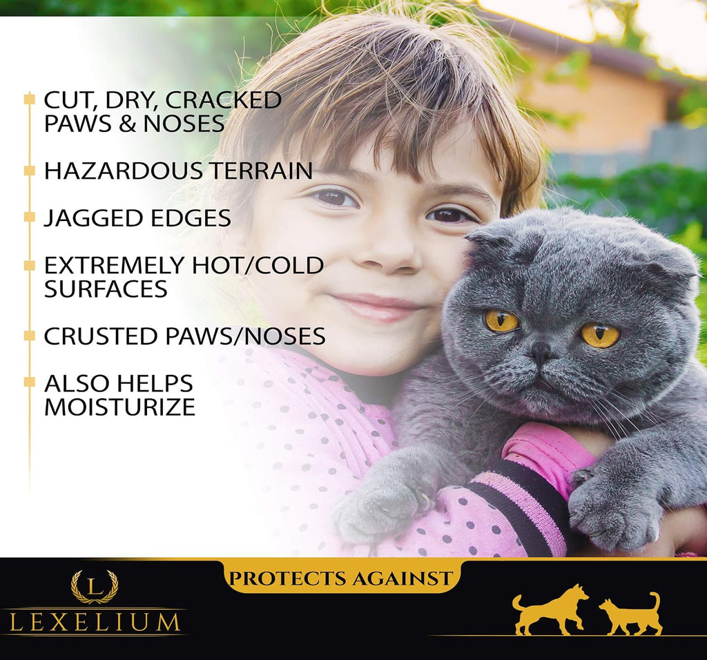 All Natural Paw Balm & Protection Wax for Dogs and Cats | No Toxic Ingredients | Medium Firmness | No Mess | Protects from Heat and Cold | 2 Oz