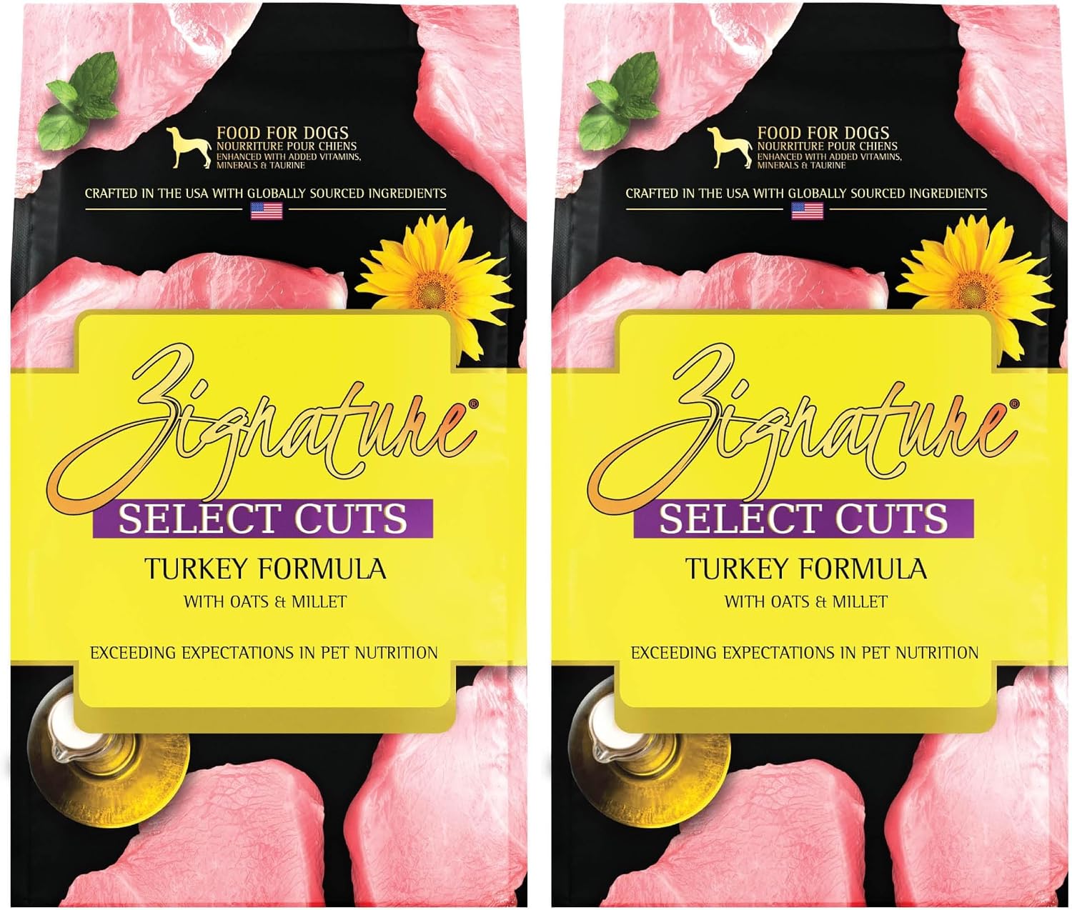 Zignature Select Cuts Turkey Formula Dry Dog Food 4lb (Pack of 2)