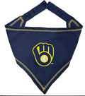 Pets First Milwaukee Brewers TIE Bandana, Small/Medium. Dog Bandana Scarf Bib for Pet Cat Dog. The Ultimate Game-Day, Party Bandana, Birthday Event