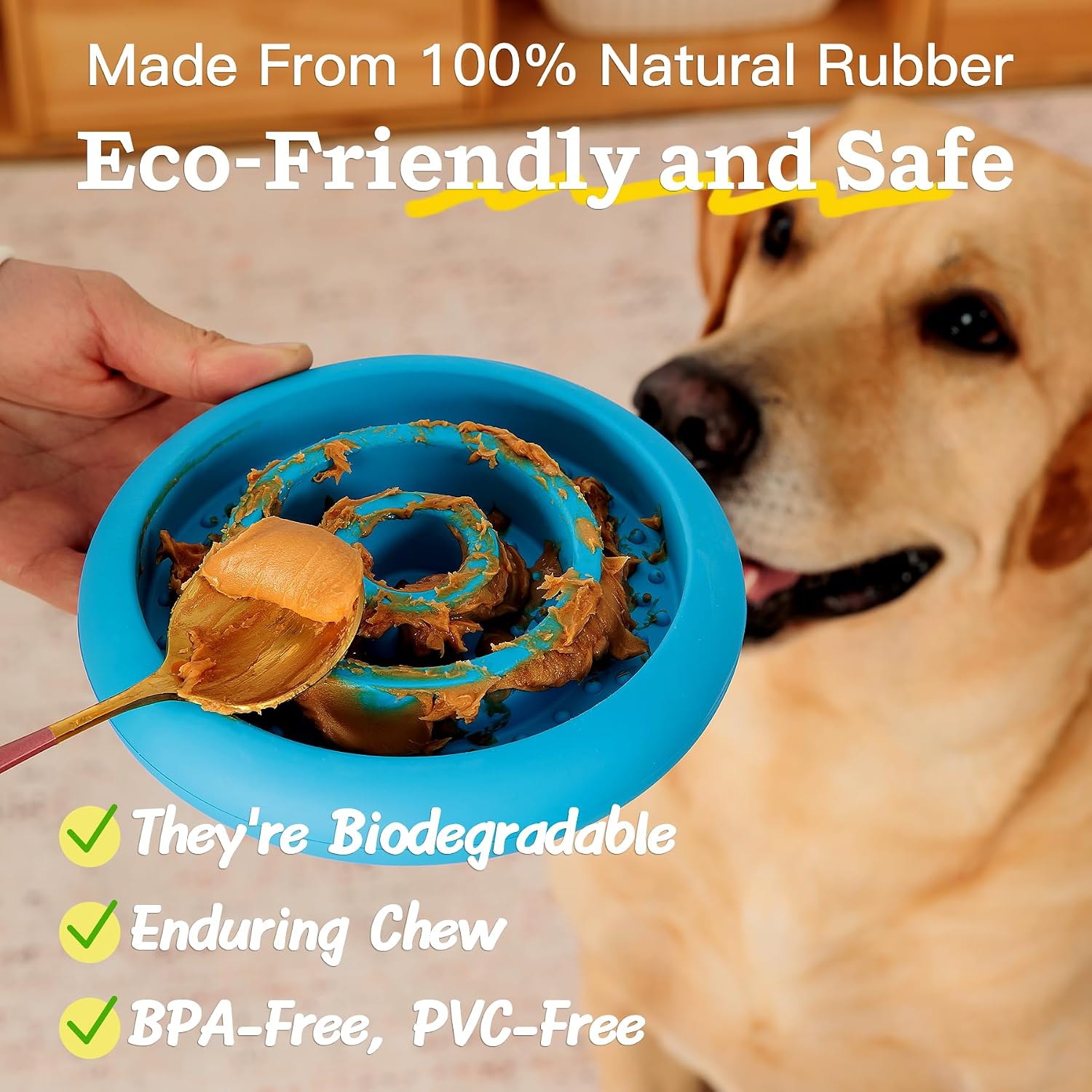 Slow Feeder Lick Mat for Dogs - Keep Them Busy - Natural Rubber Dog Frozen Treat Toys - Durable Interactive Enrichment Toys - Licking Dish for Dog De-Stressing, Red