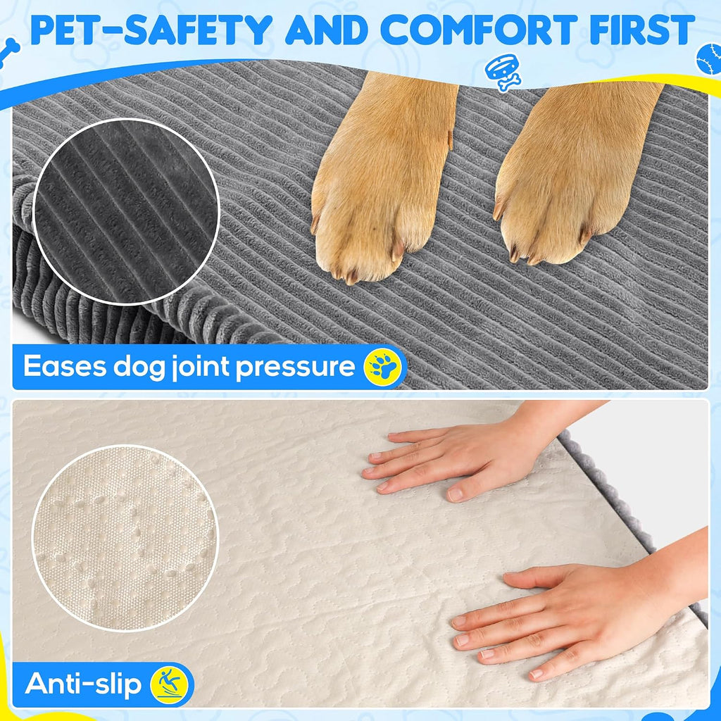Loiion Dog Car Bed, Non-Slip Backseat Extender Pet Mat 56"x28.7"x2" | Removable, Washable Dog Bed With Waterproof Liner Protects Car Seats, Anti-Slip Travel Bed For Dogs