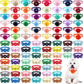 Reginary 100 Pcs Flowers Dog Collar Bulk Summer Floral Pet Bowtie Adjustable Nylon Multicolor Cat Accessory for Small Pets Dog Cat