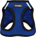 Best Pet Supplies Voyager Step-in Air Harness - All Weather Mesh, Reflective, No Pull Harness for Dogs, Cats - Secure with Hook & Loop Fastener, Buckle, Double D-Rings - Royal Blue/Black Trim, S