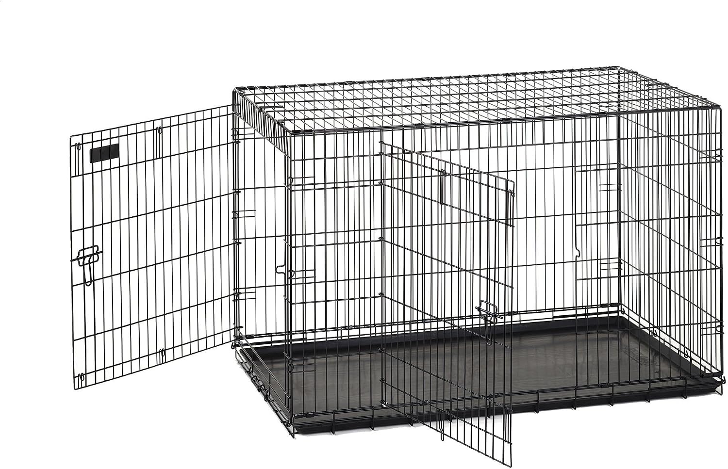 Precision Pet Products Two Door Great Crate Wire Dog Crate, 48 Inch, For Pets 90-125 lbs, With 5-Point Locking System