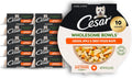 Cesar Wholesome Bowls Wet Dog Food, Chicken & Apple, 3 oz, 10 Count | Real chicken #1 ingredient, slow-cooked, 9 key ingredients, no by-products or artificial flavors, easy to digest