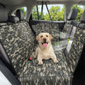 Dog Car Seat Cover, 600D Heavy Dute Car Seat Cover for Dogs Pets, 100% Waterproof Anti-Scratch Nonslip Dog Hammock for Cars, Seat Covers Protector with SeatBelt for Sedan SUV Truck Standard Camo