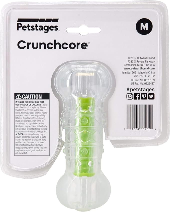 Petstages Crunchcore Bone Water Bottle Alternative Dog Chew Toy, Medium