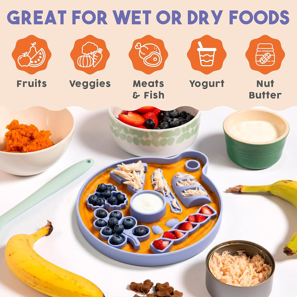 Smorgasboard - Silicone Dog and Puppy Lick Mat and Slow Feeder with Suction Cups - Non-Slip, Dishwasher Safe Pet Dish - Extends Mealtime for Fast Eaters - for Wet & Dry Food (Sage)