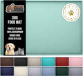 GORILLA GRIP 100% Waterproof Raised Edge BPA Free Silicone Pet Feeding Mat, Dog Cat Food Mats Contain Spills Protects Floors, Placemats for Cats and Dogs Water Bowl, Pets Accessories 18.5x11.5 Mint
